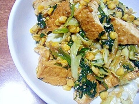 厚揚げと野菜のとろみソース炒め★